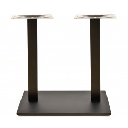Base de mesa BEVERLY, rectangular, tubo cuadrado, negra, base de 70 x 40 cms, altura 72 cms (Pack de 2 unidades)