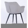 Sillón de oficina PRAGA, fijo, cromado, malla marrón (Pack de 2 unidades)