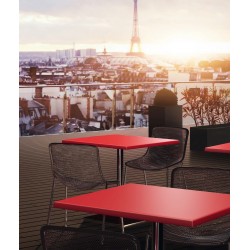 Tablero de mesa Werzalit Alemania, ROJO 328, 70 x 70 cms*