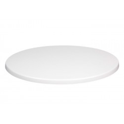 Tablero de mesa Werzalit SM, BLANCO 01, 70 cms de diámetro*. (Pack de 2 unidades)