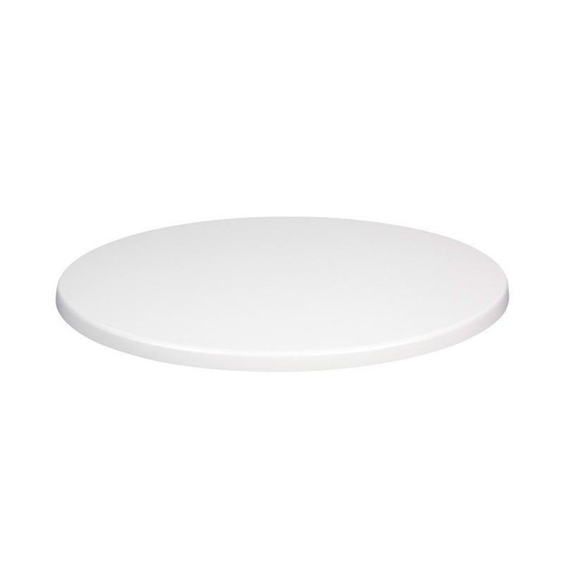 Tablero de mesa Werzalit SM, BLANCO 01, 70 cms de diámetro*. (Pack de 2 unidades)