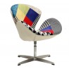 Sillón ALBENIZ, cromado, polipropileno negro (Pack de 5 unidades)