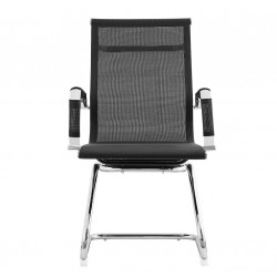 Sillón de oficina GRAZ, negro, alto, gas, sincro, malla y tejido negro