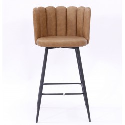 Taburete FABIO, metal, tapizado velvet 62 turquesa dark (Pack de 4 unidades)