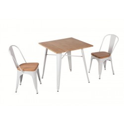 Sillón CHARLES, cromado, asiento giratorio, similpiel blanca (Pack de 2 unidades)