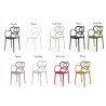 Sillón LOVE, apilable,  polipropileno blanco (Pack de 4 unidades)