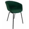 Sillón KIEL, metal, tapizado tejido verde (Pack de 2 unidades)