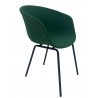 Sillón KIEL, metal, tapizado tejido verde (Pack de 2 unidades)