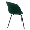 Sillón KIEL, metal, tapizado tejido verde (Pack de 2 unidades)