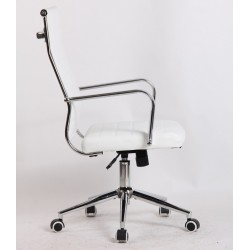 Sillón de oficina FISS NEW (M), negro, gas, basculante, malla naranja, tejido negro