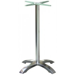 Base de mesa MILAN, alta, 4 brazos, aluminio* (Pack de 2 unidades)