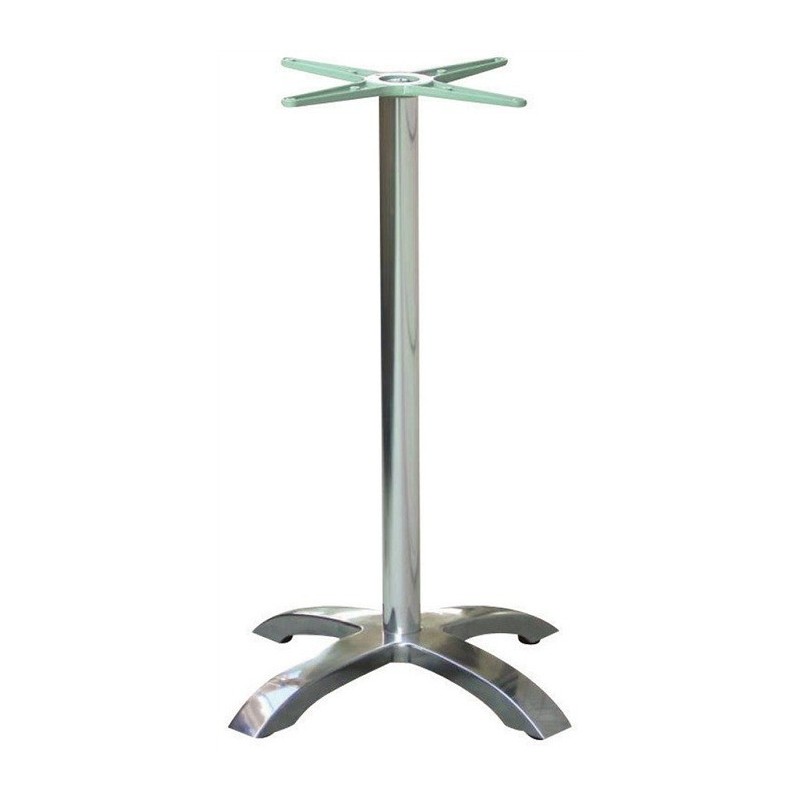 Base de mesa MILAN, alta, 4 brazos, aluminio* (Pack de 2 unidades)