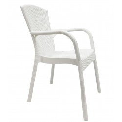 Mesa FREDA, cristal, blanco roto, 180x90 cms