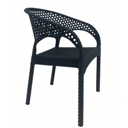 Sillón EG, fibra de vidrio, basculante, tapizado cachemir rojo