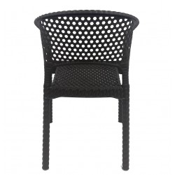 Sillón EG, fibra de vidrio, basculante, tapizado cachemir rojo