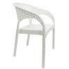 Sillón CALVIN, apilable, polipropileno blanco (Pack de 4 unidades)