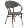 Sillón de oficina KIEV, fijo de patín, cromado, similpiel negra (Pack de 2 unidades)