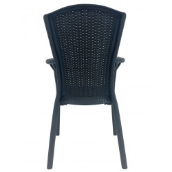 Sillón NESTOR, apilable, polipropileno antracita (Pack de 4 unidades)