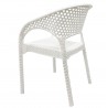 Sillón CALVIN, apilable, polipropileno blanco (Pack de 4 unidades)