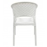 Sillón CALVIN, apilable, polipropileno blanco (Pack de 4 unidades)