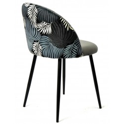 Sillón FABIO, metal, tapizado velvet 8 marrón visón (Pack de 2 unidades)