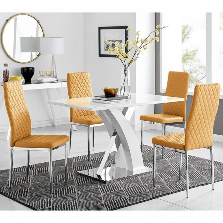 Silla CROSCAT (SU), madera, polipropileno blanco (Pack de 6 unidades)