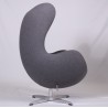 Sillón EG, fibra de vidrio, basculante, tapizado cachemir gris oscuro