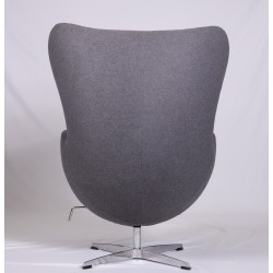 Sillón EG, fibra de vidrio, basculante, tapizado cachemir gris oscuro