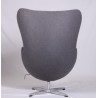 Sillón EG, fibra de vidrio, basculante, tapizado cachemir gris oscuro