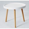 Mesa ANNIA ( M ), baja, madera, polipropileno blanco