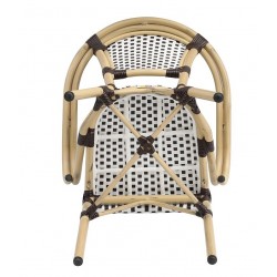 Mesa TOWER, base madera, tapa blanca, 100 cms de diámetro