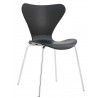 Silla ARNE NEW, cromada, polipropileno negro (Pack de 4 unidades)