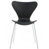 Silla ARNE NEW, apilable, cromada, polipropileno negro (Pack de 4 unidades)