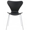 Silla ARNE NEW, apilable, cromada, polipropileno negro (Pack de 4 unidades)