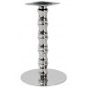 Base de mesa KARNAK, acero inoxidable, acabado espejo, base 45 cms diámetro, altura 72 cms (Pack de 2 unidades)