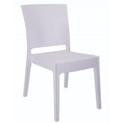 Sillón de oficina BRATISLAVA NEW, alto, similpiel blanca