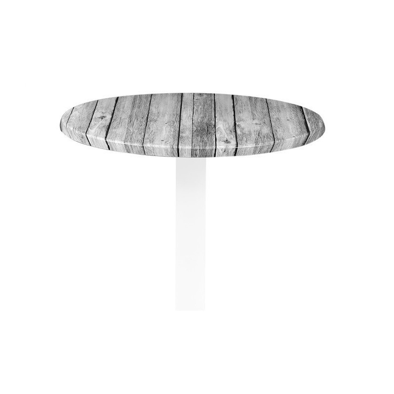 Tablero de mesa Werzalit Alemania, ANTIQUE WHITE 202, 70 cms de diámetro*.