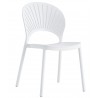 Silla ABANICO, apilable, polipropileno blanco (Pack de 4 unidades)