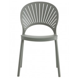 Butaca con ottoman EA, fresno, base pulida, piel blanca