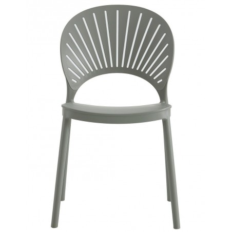 Butaca con ottoman EA, fresno, base pulida, piel blanca