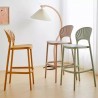 Sillón NORDIC (T), palo rosa, similpiel negra