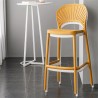 Sillón NORDIC (T), fresno, similpiel blanca