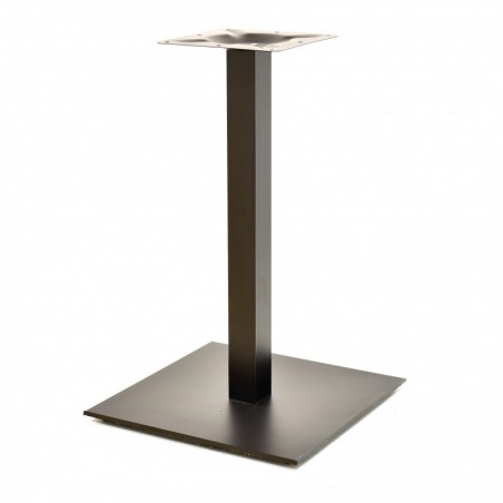 Base de mesa TROCADERO, tubo cuadrado, negra, base de acero de 8 mm. 45 x 45 cms, altura 72 cms (Pack de 2 unidades)