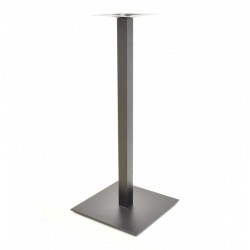 Base de mesa TROCADERO, alta, tubo cuadrado, negra, base de acero de 8 mm 45x45 cms,...