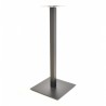 Base de mesa TROCADERO, alta, tubo cuadrado, negra, base de acero de 8 mm 45x45 cms, altura 110 cms (Pack de 2 unidades)