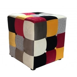 Puff MELANIA, tejido patchwork