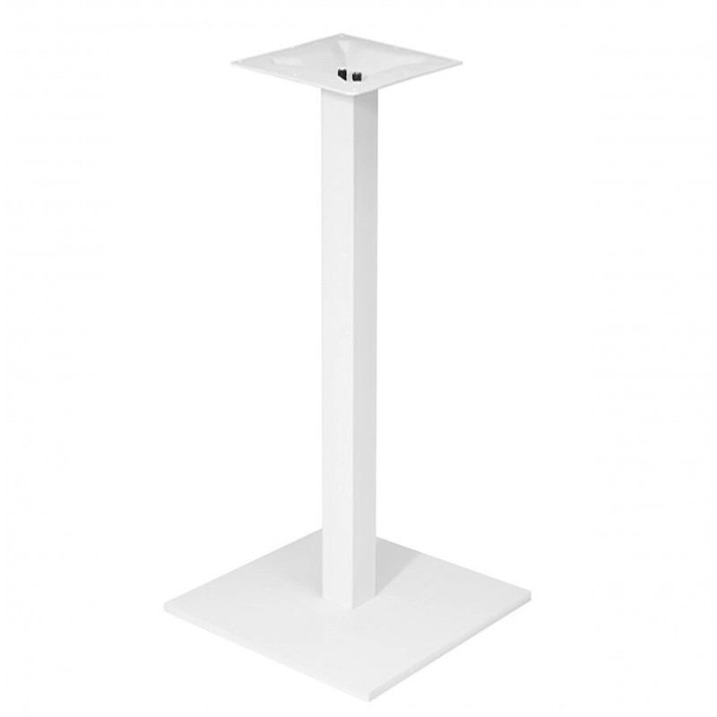 Base de mesa BEVERLY BL110, alta, tubo cuadrado, blanca, base de 45 x 45 cms, altura 110 cms (Pack de 2 unidades)