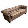 Sofá CHESTER PREMIUM, 3 plazas, similpiel vintage