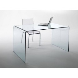 Mesa CONCORD NEW, cristal curvado, 150 x 80 cms