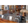 Sillón ALBENIZ, cromado, polipropileno negro (Pack de 5 unidades)